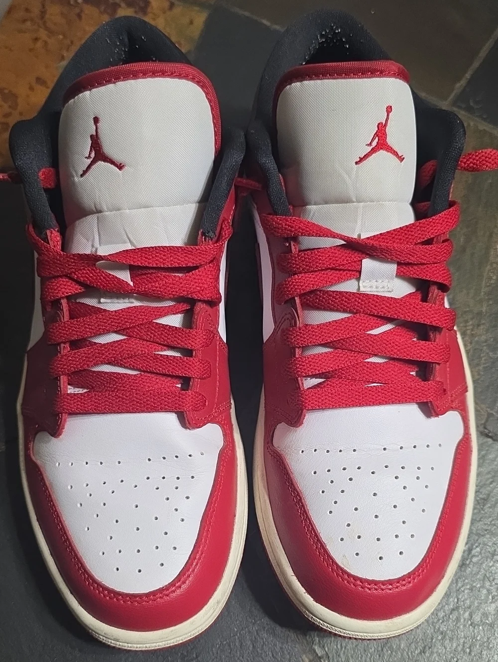 Air Jordan Low White - 1 Gym Red DC0774-160